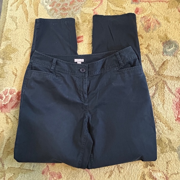 J. Jill Cotton Stretch High Rise Pants – Size 12 – Navy – EUC - Picture 1 of 6